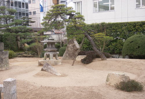 海と築山のライン出し